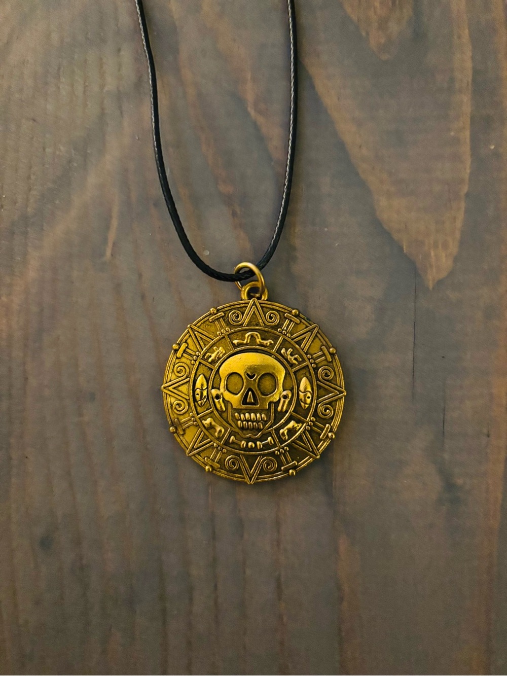 Pirates Medallion Skull Coin Pendant Necklace